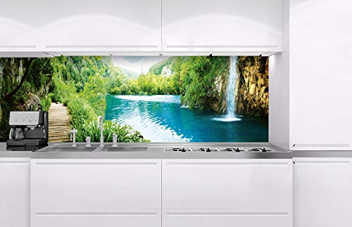 Dimex Küchenrückwand Verbundplatte ENTSPANNUNG IM Wald 180 x 60 cm | Spritzschutz Küche für Herd & Spüle | Premium Qualität, Alu Dibond, Stärke 3 mm - Made in EU