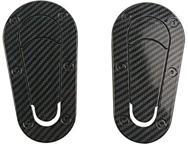 1 Paar Auto Luftstrom Seite Kotflügel,Asudaro 2 Stück Lufteinlassschaufel Carbon Style Auto Lufteinlass dekorative Schaufel Motorhaube Vent Hood Cover Universal Car Side Vent Trim,Kohlefaser