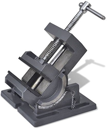 Kstyhome Maschinenschraubstock Kippbar Handbetrieben 110 mm - robust konstruiert, der zwischen 0 und 90 Grad einstellbar