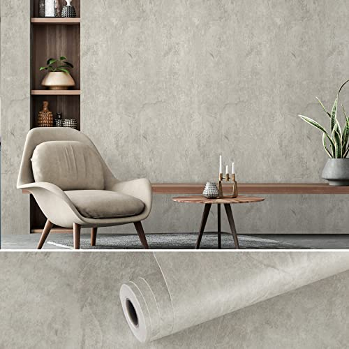 VEELIKE Papel Pintado Imitacion Hormigon Vintage Papel Pintado Autoadhesivo Efecto Hormigón Papel Adhesivo Cemento Industrial Papel de Pared Decorativo Salon Vinilo Cocina Impermeable 40cm x 300cm