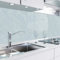 danario Küchenrückwand selbstklebend - Glasoptik - Spritzschutz Küche - versteifte PET Folie - 0,8 mm - Marmor blau - 60cm x 500cm