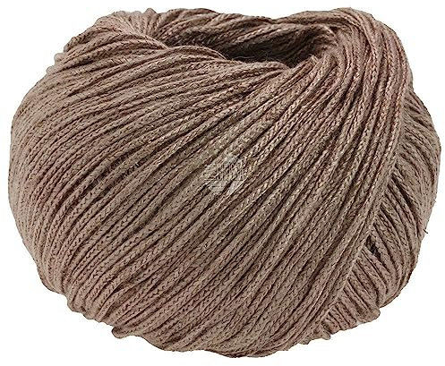 LANA GROSSA Linarte | Moderner Baumwoll/Leinen-Klassiker | Handstrickgarn aus 40% Microfaser (Viscose), 30% Baumwolle, 20% Leinen & 10% Polyamid | 50g Wolle zum Stricken & Häkeln | 125m Garn FB318