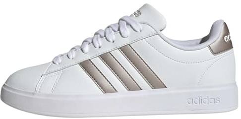 adidas Damen Grand Cloudfoam Lifestyle Court Comfort Shoes Schuhe, Cloud White/Platinum Metallic/Platinum Metallic, 42 EU