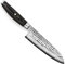 Yaxell Messer KETU Santoku mit Klinge aus Lagenstahl und Griff aus Buchenholz Pakka in der Farbe Schwarz, Länge: 16,5 cm, 34901