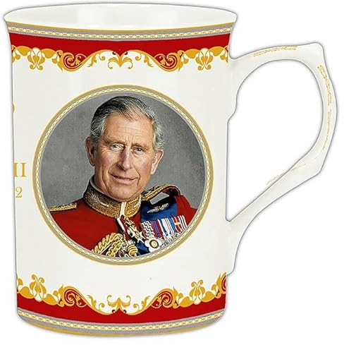 Lesser & Pavey King Charles III Coronation Mug Boxed, Gold,red,white, (LP18220)