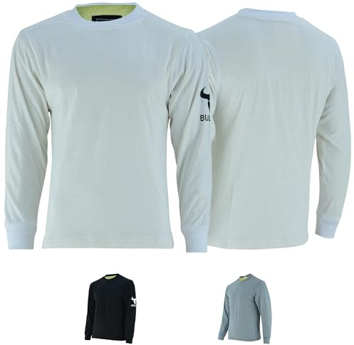 BULLDT Schnittfest Herren T-Shirt Abriebfest Sweatshirt Pullover Motorradhemd Biker Motorradshirt Futter 100% komplett mit Aramid-Fasern Aramidgewebe Sicherheitsschutz