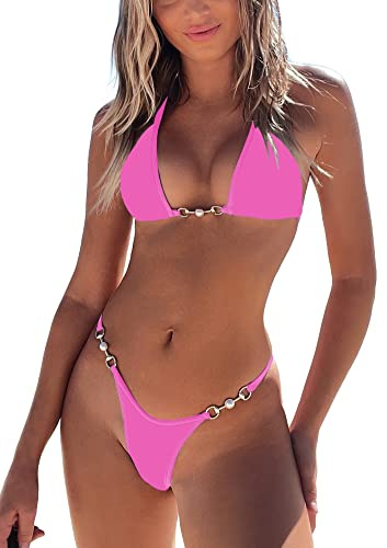 TASHEHE Damen Tanga Bikini-Set