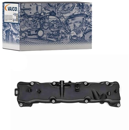VAICO V22-0951 Cache-culbuteur avec joint de couvre-culasse avec joint d'étanchéite avec vis/boulons avec soupape de reniflard noir