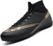 VTASQ Boys Football Boots Shoes Kids Astro Turf Trainers Kids Non-Slip Teenager Outdoor Football Shoes Girls Breathable Sneakers Unisex B/K-2.5UK