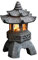 Pesoncarl Decoración de Jardín, Estatua de Jardín Pagoda, Estilo Japonés, Resina Resistente a los UV, Linterna Solar, Gris