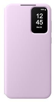 SAMSUNG Smart View Wallet Cover custodia a portafoglio con finestra di visione notifiche per Galaxy A55 5G, Lavanda
