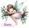 GRAZDesign Süßes Wandtattoo Fee mit Name personalisiert Kinderzimmer Mädchen, Feen Welt Wandaufkleber - 52x50cm