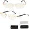 MJMLUCK Dotmalls Intelligente Zoom Brille, Smart Glasses Lesebrille Dual-Focus Blaulichtfilter Gleitsichtbrille Zoom Brille Mit Brille Box Blaulicht Sehhilfe Lesehilfe Brillen für Herren Damen (250)