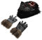 UPKOCH 3 Sätze Gorilla-Kopfbedeckung Gorilla-Maske Affen-Gesichtsbedeckung halloween handschuhe halloween kostüm schwarze Handschuhe Latexmaske Halloween-Gorilla-Handschuhe lustig Kind