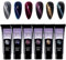 Nail Poly Gel Nail Extension Gel Kit Cat Eye Glitter 6 Colorsn Poly Nail Gel Nail Builder Gel Nail Enhancement Gel Set DIY at Home(CS)