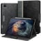 KingBlanc for iPad Pro 13 inch Case 2024 (M4) with Pencil Holder, Vegan Leather Protective Stand Cover, Auto Sleep/Wake, Support Pencil Pro/(USB-C), Multi-Angle Viewing, Vintage Notebook Style, Black