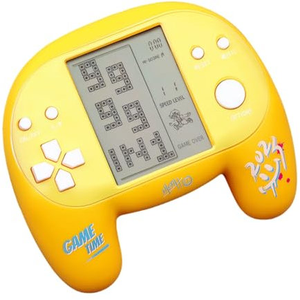 CZT Handle Brick-Spielkonsole 4,1 Zoll Tolles Griffgefühl 2574 in 1 Spiele Handheld Retro-Puzzle-Blockspiele für Unterwegs/Drinnen/Draußen Kinder/Studenten/Teenager (Gelb)