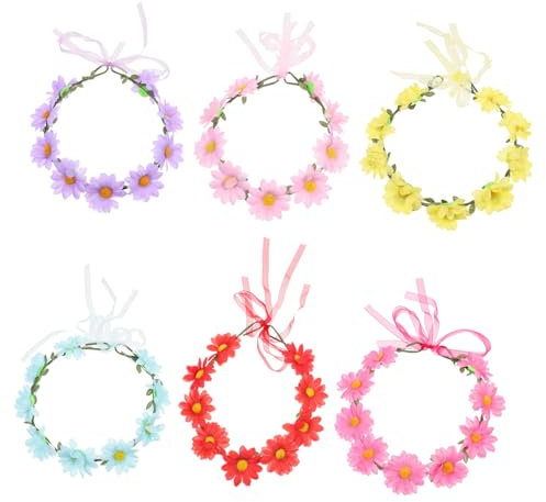 Mikinona 6stücke Teiliges Marguerite Haarschmuck Für Damen Stirnband Für Hochzeiten Brautjungfern Und Besondere Anlässe Leichte Kreative Kopfbedeckung Farben