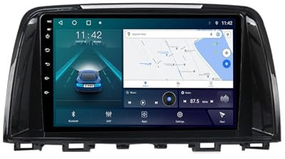 Double Din Car Radio for Mazda 6 Atenza 3 GJ 2012-2015, Android 13 Car Stereo 9 Touchscreen Carplay&Android Auto DAB FM AM RDS Radio SWC/Bluetooth 5.0/Backup Camera/GPS Navigation+MIC(A,NF-1)