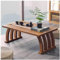 Japanischer Zen-Boden-Sitz-Meditationstisch für spirituellen Altar, niedriger Tisch für Boden-Sitz, Esszimmer & Kaffee, Braun, 80 x 37 x 31 cm