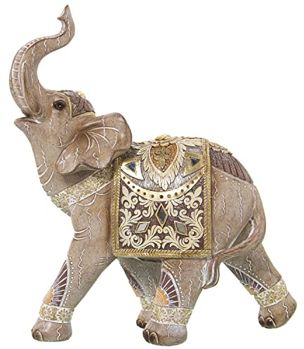FIGURA RESINA ELEFANTE DORADO 27X11X31CM