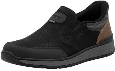 Rieker Herren B9057 Slipper, Schwarz, 42 EU