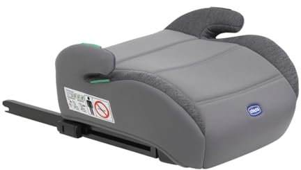 Chicco Quasar Fix i-Size, Siège Auto Enfant 7-12 Ans (126-150 cm), Poids 23-36 kg, Groupe 3, Facile à Installer avec Système Isofix, avec Accoudoirs Rembourrés et Assise Confortable, Gris