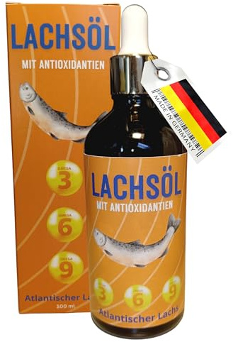 Das atlantische Lachsöl für Katzen & Hunde mit Antioxidantien Omega 3-6-9 für EIN Starkes Imunsystem und glänzendes Fell WeicherKatzenhimmel 100ml