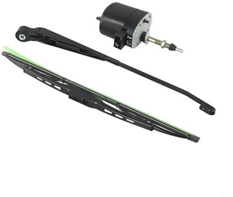 Niceminiwall Moteur d'essuie-glace 12 V, 105 ° avec kit de réparation d'accessoires de pare-brise pour tracteur, pêche, bateau