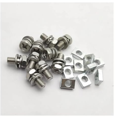 AXCAR Écrou Et Boulons Universels pour Moto Scooter ATV Dirt Bike Borne Batterie Vis M5x10mm M6x12mm 4ah 5ah 6ah 7ah Boulons Écrous Moto(M5x10mm (2 Sets))