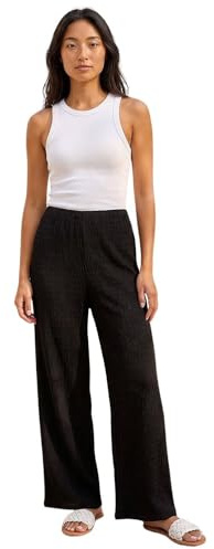 Roman Petite Textured Stretch Trouser for Women UK - Ladies Everyday Holiday Spring Summer Comfy Soft Evening Vacation Work Party