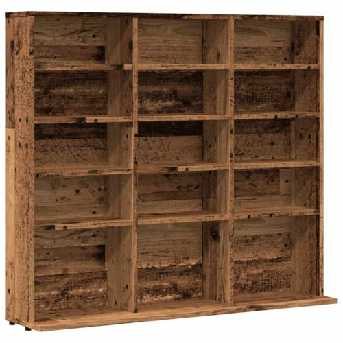 Genérico Mobile Porta CD Legno Antico 50x33x117,5 cm Legno Multistrato,Marrone,19.5kg,856000