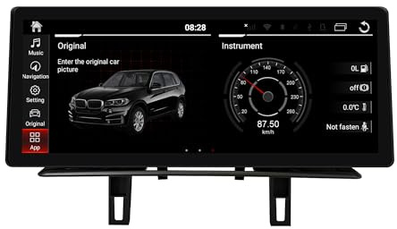 12.3 Android Screen for BMW 1 Series E81 E82 E87 E88 CIC, CarPlay Wireless Android Auto,Screen Mirroring,Split Screen,Wi-Fi, Music,TV,Navigation,Vehicle Cameras,Netflix Spotify TikTok (128GB)