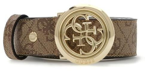 GUESS Gürtel Janie Logo Adjustable Belt H30 W85 Latte Logo hellbraun kürzbar