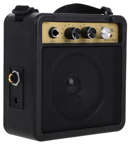 Abaodam Mini Guitar Amplifier Portable Electric Guitar Amp for Practice Bass Amp with Built-in Sound Effects Compact and Accessory with Cable and Shoulder Strap
