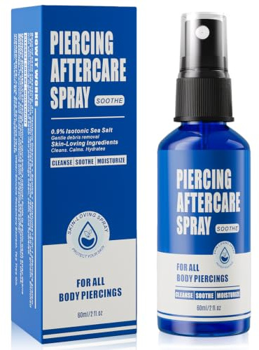 Piercing Aftercare Spray 60ml Saline Spray for Ear Piercings