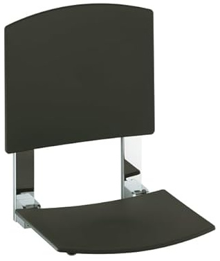 Keuco 34982010038 Klappsitz Plan Care Sitzfl 360 mm, Wandmont, verchromt/lichtgrau