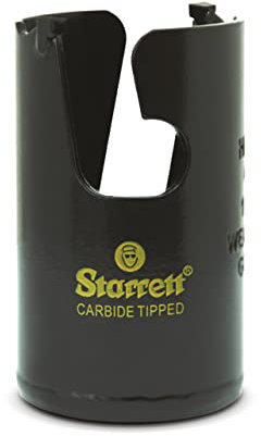 Starrett Tungsten Carbide Tipped Holesaw - MPH0196 Multi Purpose Cut TCT Hole Saw Cutter - For Wood MDF Plastics Ceramic Wall Tiles - 40mm