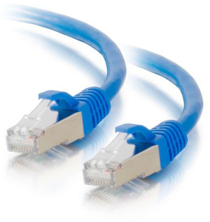 C2G 00807 Cable Cat6 - Cable de conexión de Red Ethernet blindado sin enganches, Azul (35 pies 10,66 Metros)