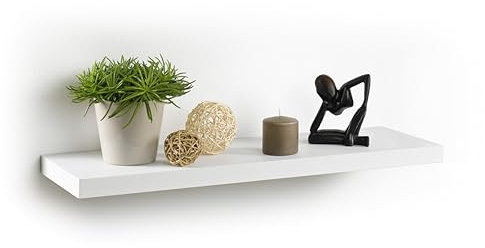 Homéa Décoration, Etagere Flottante MDF L75 x 22,8 cm Blanc