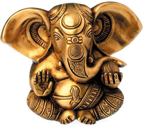 Berk Ganesha aus Messing, 13cm