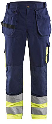 Blakläder Bundhose High Vis Klasse1, 1 Stück, D120, marineblau / gelb, 152918608933D120