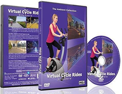 Virtual Cycle Rides - Singapore with Music for Indoor Cycling Treadmill and Running Workouts