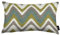 McAlister Textiles Navajo | Kissenbezug für Sofakissen in Blau & Grün | 30 x 50 cm | Kissenhülle im gewobenen geometrischen Chenille Muster Ethno-Design Dekorative für Sofa, Couch