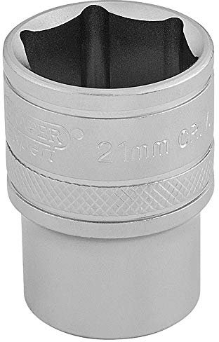 Draper 16612 1/2 Square Drive 6 Point Socket, 21mm Size
