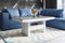Design Couchtisch Tisch HLU-111 Grau Weiß Hochglanz Schublade höhenverstellbar ausziehbar Esstisch