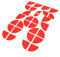 Finest Folia 4D Carbonfolie Emblem Ecken Aufkleber (K004 Rot)