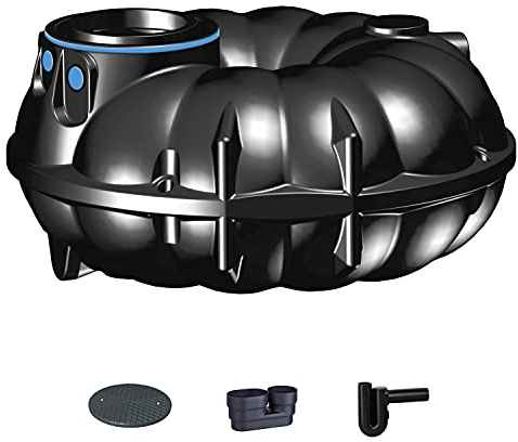 PREMIER TECH AQUA GmbH Zisterne 3000 Liter Regenwassertank NEO Standard mit Deckel, beruhigtem Zulauf und Siphon - Kunststoff, Kunststoffzisterne, Komplettset