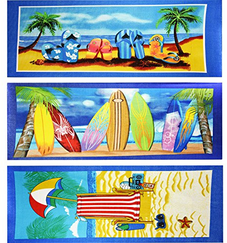 The Magic Toy Shop Large Lightweight Microfibre Beach Holiday Bath Towel,Multicolour,140 x 70 centimeters