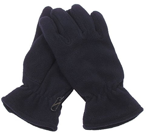 MFH Fleece-Fingerhandschuhe, schwarz, gefüttert - S